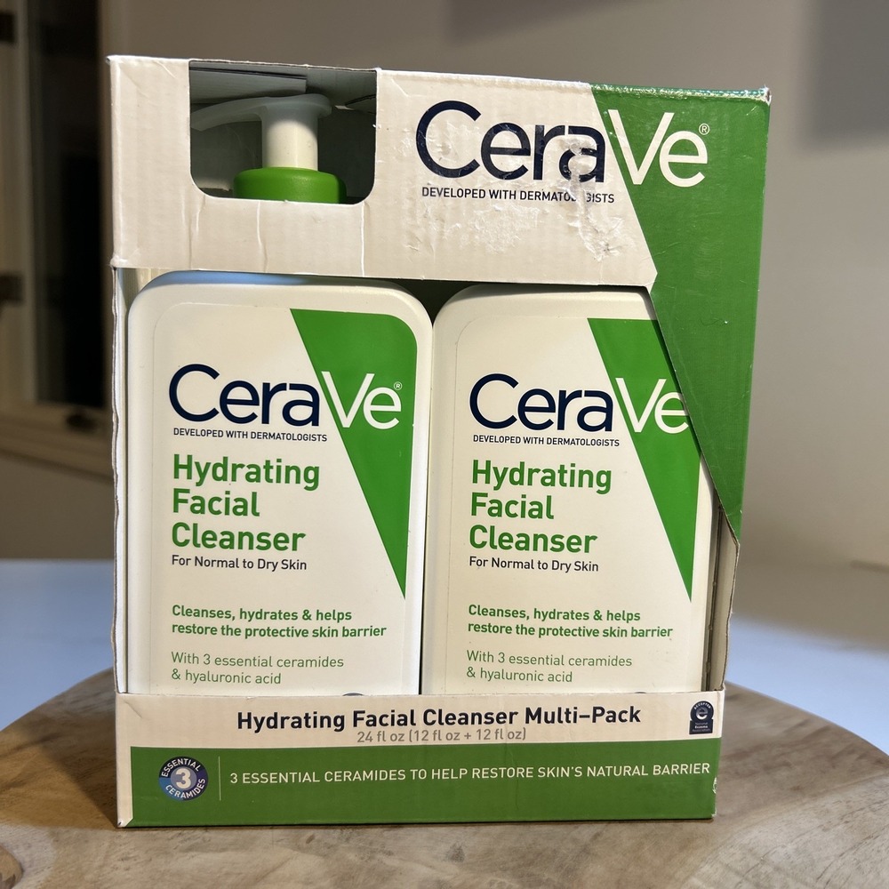 CeraVe Hydrating Facial Cleanser 2 Pack 12‎ oz. each. Normal To Dry Skin. New